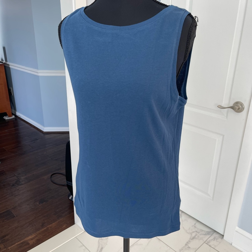 Talbots Blue Tank Top Classic Style - Picture 4 of 5